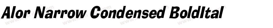Alor Narrow Condensed BoldItalic字体转换